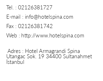 The Armagrandi Spina Hotel iletiim bilgileri